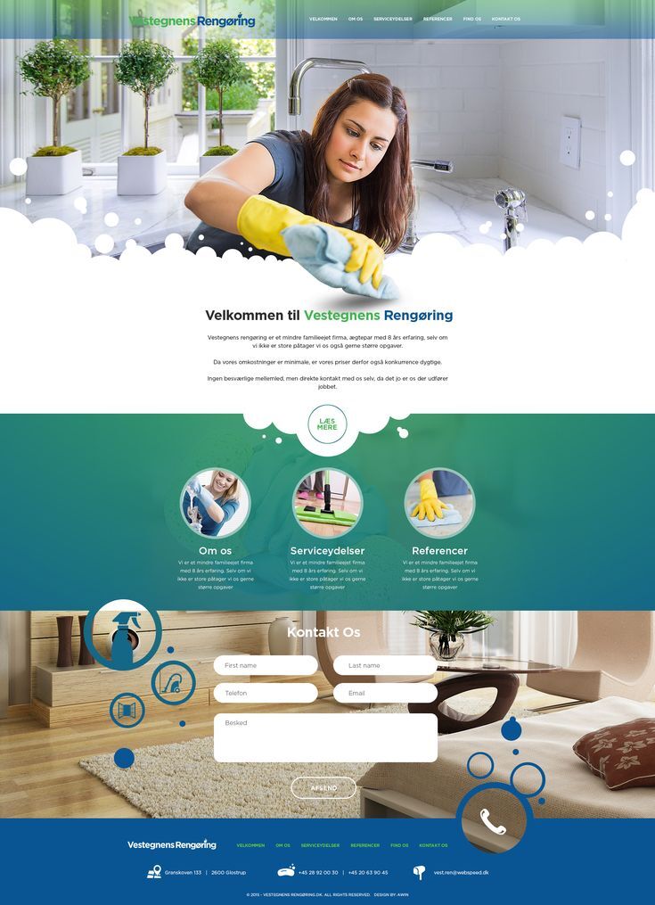 cleaning web design